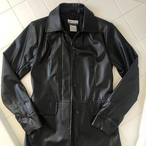 Faux Leather Coat